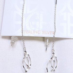 NEW Giani Bernini 925 Sterling Silver Dainty Earrings Corkscrew Dangle Drop NWT